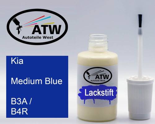 Kia, Medium Blue, B3A / B4R: 20ml Lackstift, von ATW Autoteile West.